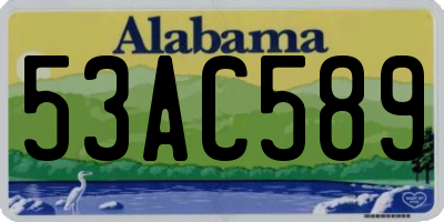 AL license plate 53AC589