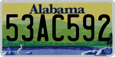AL license plate 53AC592
