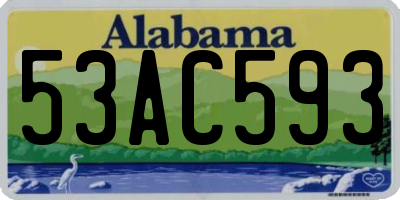 AL license plate 53AC593