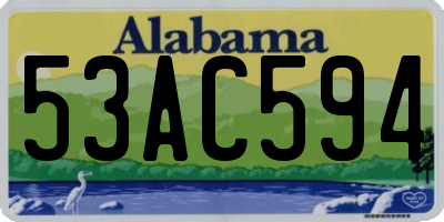 AL license plate 53AC594