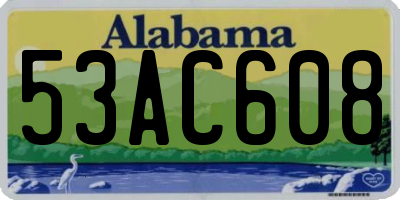 AL license plate 53AC608