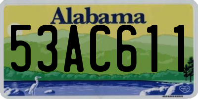 AL license plate 53AC611