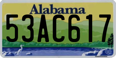 AL license plate 53AC617