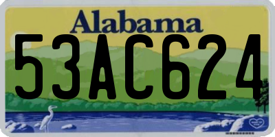AL license plate 53AC624