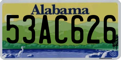 AL license plate 53AC626