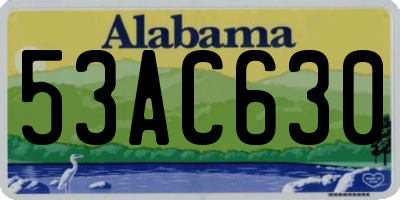 AL license plate 53AC630