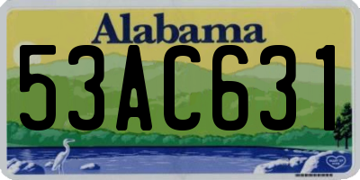 AL license plate 53AC631