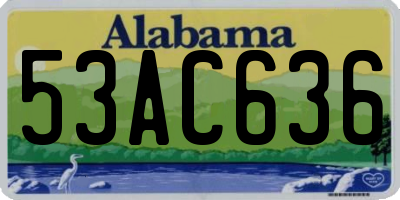 AL license plate 53AC636