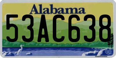 AL license plate 53AC638