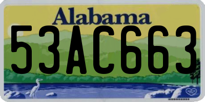 AL license plate 53AC663