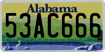 AL license plate 53AC666