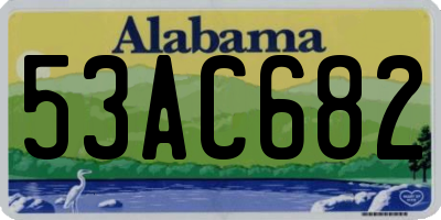 AL license plate 53AC682