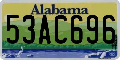 AL license plate 53AC696