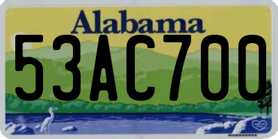 AL license plate 53AC700