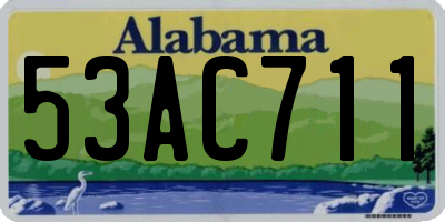 AL license plate 53AC711