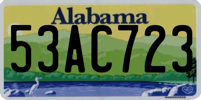AL license plate 53AC723