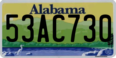 AL license plate 53AC730