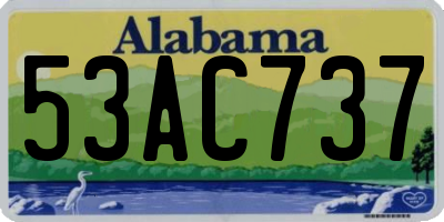 AL license plate 53AC737