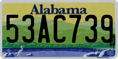 AL license plate 53AC739