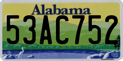 AL license plate 53AC752