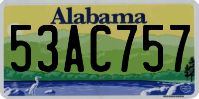 AL license plate 53AC757