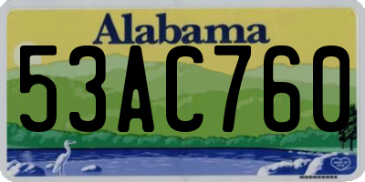 AL license plate 53AC760