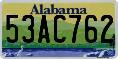 AL license plate 53AC762