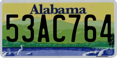 AL license plate 53AC764