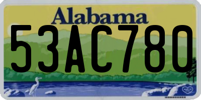AL license plate 53AC780