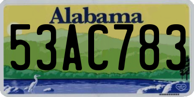 AL license plate 53AC783