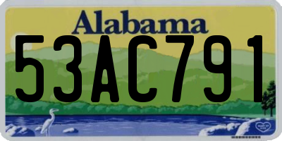 AL license plate 53AC791