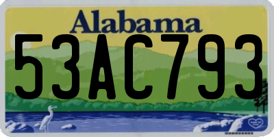 AL license plate 53AC793
