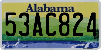 AL license plate 53AC824
