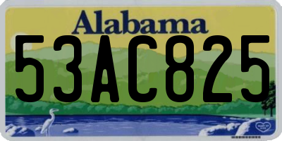 AL license plate 53AC825