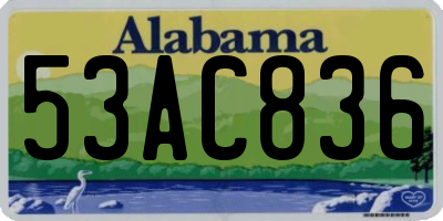 AL license plate 53AC836
