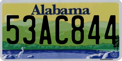 AL license plate 53AC844