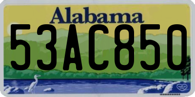 AL license plate 53AC850