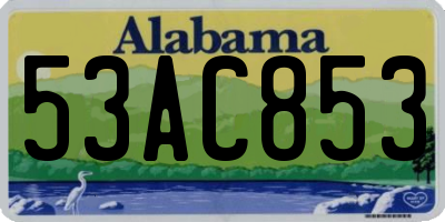 AL license plate 53AC853