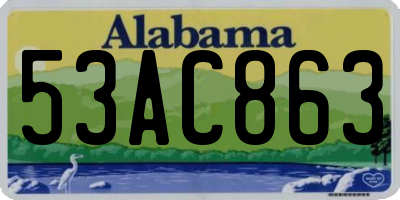 AL license plate 53AC863