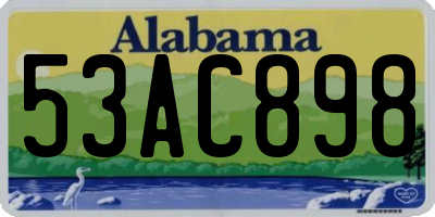 AL license plate 53AC898