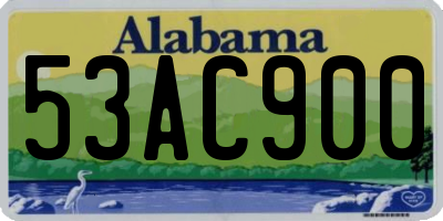 AL license plate 53AC900