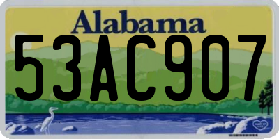 AL license plate 53AC907
