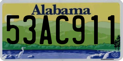 AL license plate 53AC911