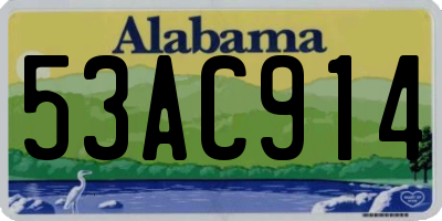 AL license plate 53AC914