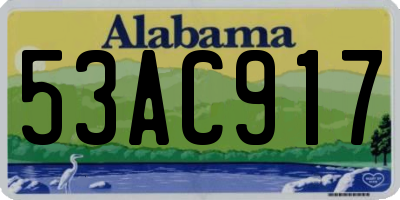 AL license plate 53AC917
