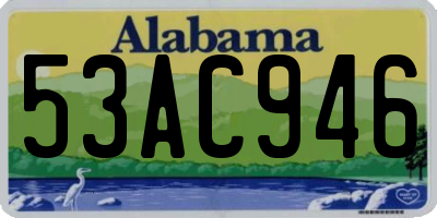 AL license plate 53AC946
