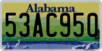 AL license plate 53AC950