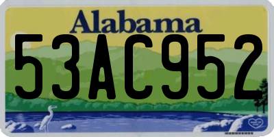 AL license plate 53AC952