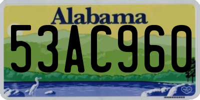 AL license plate 53AC960