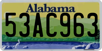 AL license plate 53AC963